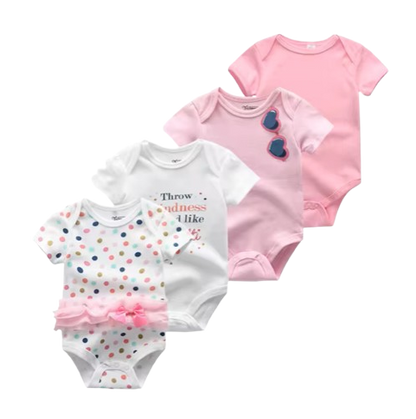 The Caleb - Baby Unisex 4pcs Cartoon Print Bodysuits