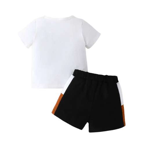 The Carson - Baby Boy KING Stripe Short Sleeve T-Shirt and Shorts