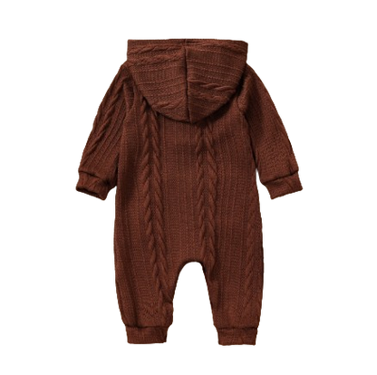 The Cole - Unisex Long Sleeve Hugh Knitted Solid Colour Romper