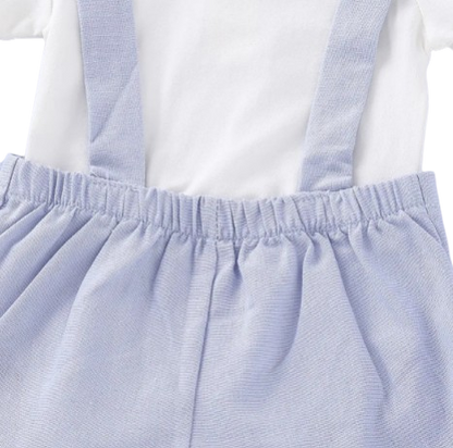 The Dereck - Baby Boy Formal Suit Gentleman Romper + Suspenders Shorts