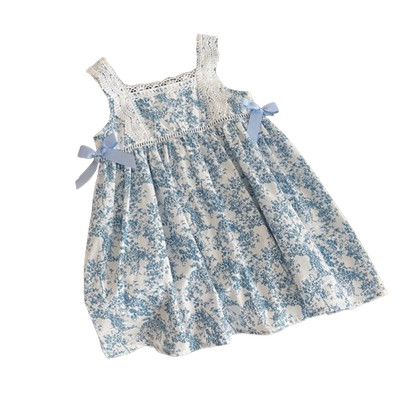 The Eleanor - Baby Girl Lace Halter Vest Bowknot Princess Dress