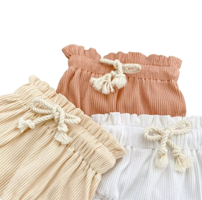 The Elena - Baby Girl Solid Colour Top PP Shorts Set