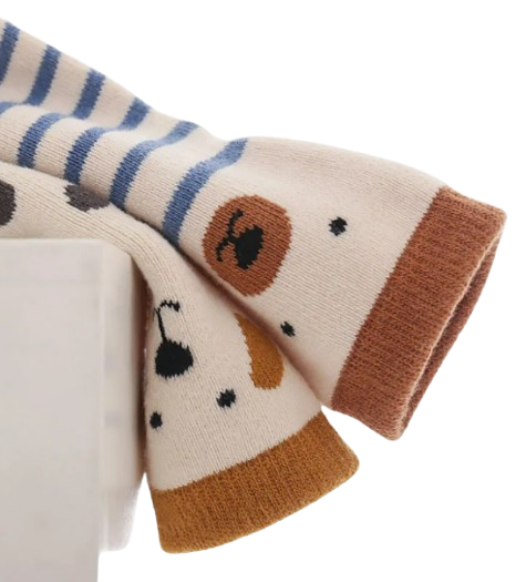 The Eli - Baby Unisex 5 Pairs Animal Print Anti-Slip Baby Socks