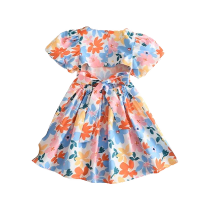 The Evelyn - Baby Girl Colourful Floral Short-Sleeved Dresses