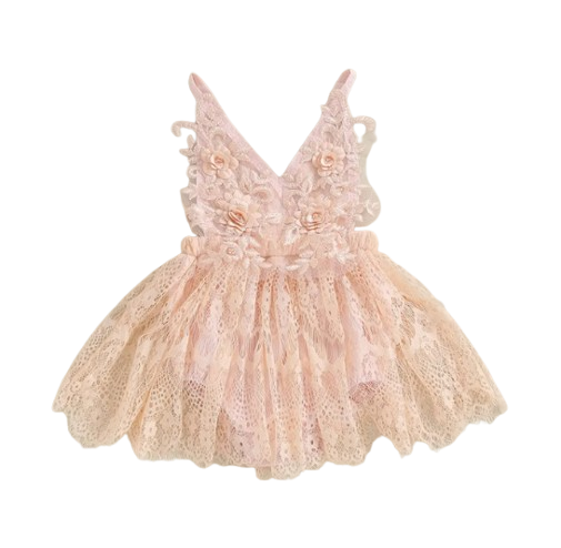 The Evie - Baby Girl Princess Floral Lace Dress