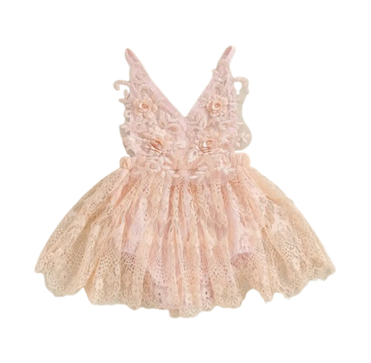 The Evie - Baby Girl Princess Floral Lace Dress