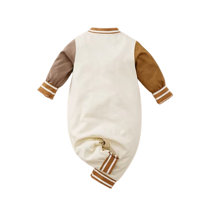 The Hadley - Baby Unisex Teddy Bear Embroidered Toddler Baseball Suit