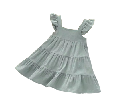 The Hailey - Baby Girl Sleeveless Ruffles Princess Dress