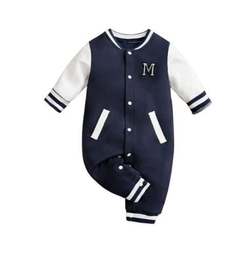 The Kingston - Baby Boy Navy Blue Baseball Suit