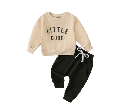 The Hugo - Letter Print Sweatshirt Tops + Pants