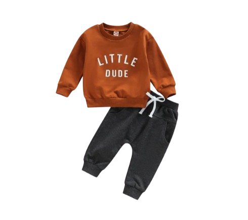 The Hugo - Letter Print Sweatshirt Tops + Pants