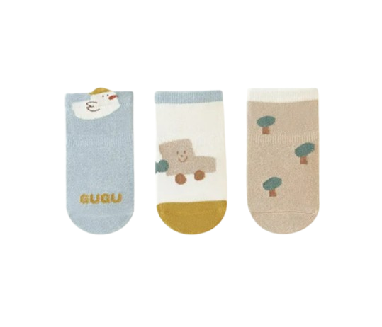 The Jace - Baby Unisex 3pairs Cute Cotton Socks