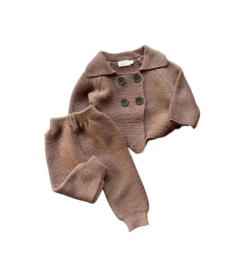 The Jackson - Baby Boy Long-Sleeved Cardigan + Pants