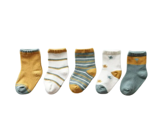 The Julian - Baby Unisex 5 pairs Cotton Socks