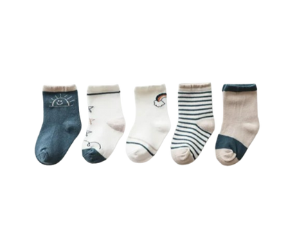 The Julian - Baby Unisex 5 pairs Cotton Socks