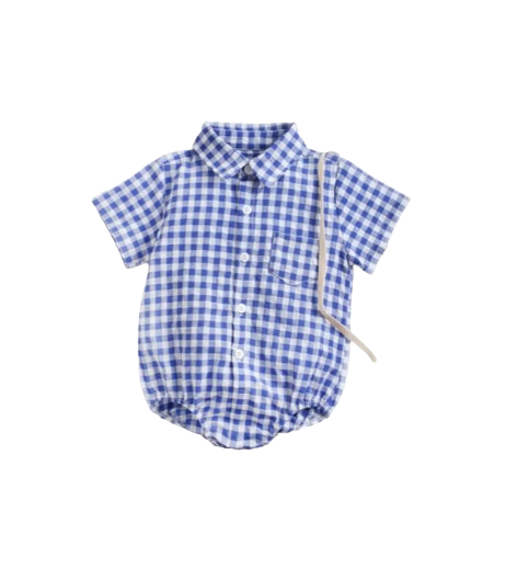 The Jasiel - Baby Boy Cotton Plaid Bodysuit