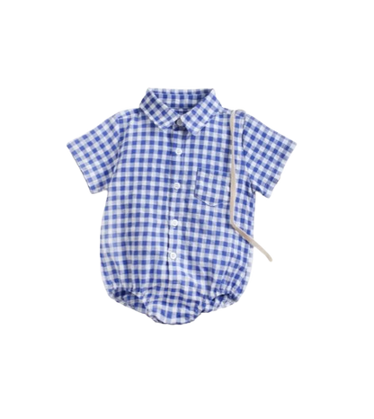 The Jasiel - Baby Boy Cotton Plaid Bodysuit