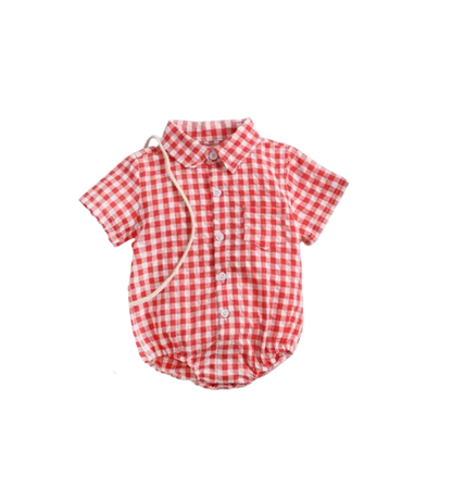 The Jasiel - Baby Boy Cotton Plaid Bodysuit