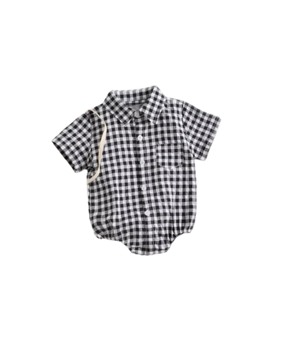 The Jasiel - Baby Boy Cotton Plaid Bodysuit