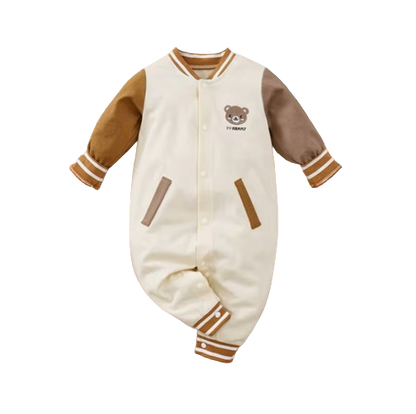 The Luka - Baby Unisex Teddy Bear Embroidered Baseball Suit