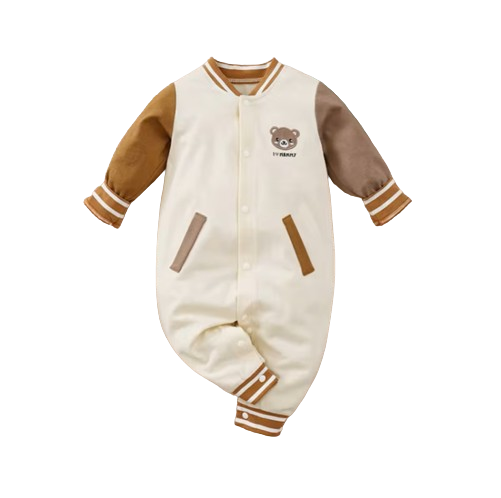 The Luka - Baby Unisex Teddy Bear Embroidered Baseball Suit