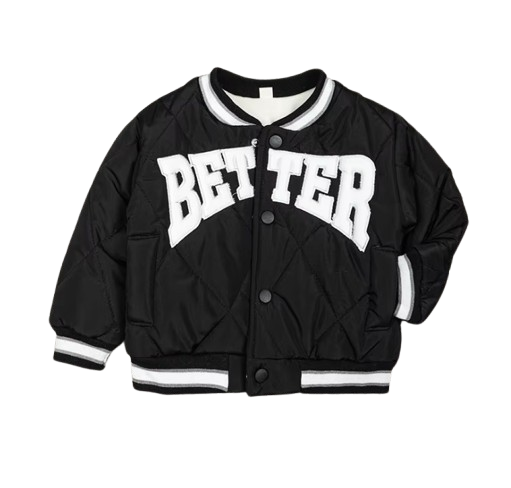 The Jesse - Baby Boy "Better" Print Thicken Warm Jacket