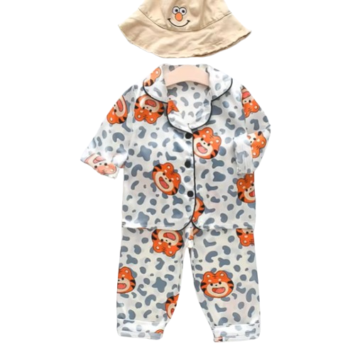 The Jodie - Baby Unisex Cute Print Pajamas Set - Baby Tiger Print