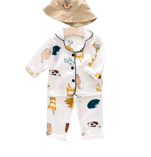 The Jodie - Baby Unisex Cute Print Pajamas Set - Cute Cats Print