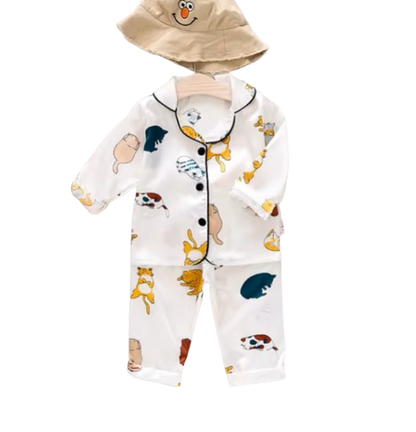 The Jodie - Baby Unisex Cute Print Pajamas Set - Cute Cats Print