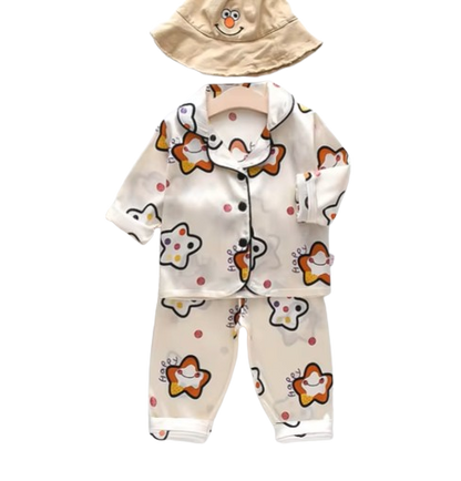 The Jodie - Baby Unisex Cute Print Pajamas Set - Happy Star Print