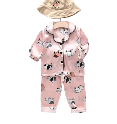 The Jodie - Baby Unisex Cute Print Pajamas Set - Lazy Dog Print