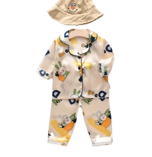 The Jodie - Baby Unisex Cute Print Pajamas Set - Rabbit Print