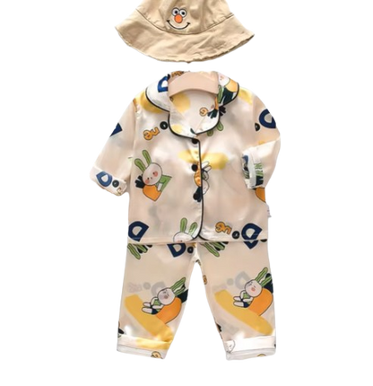 The Jodie - Baby Unisex Cute Print Pajamas Set - Rabbit Print