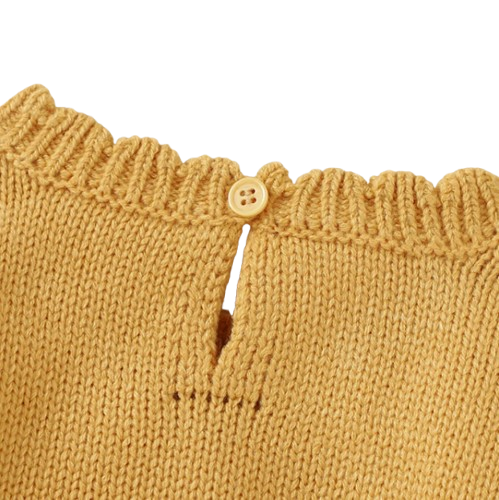 The Josiah - Baby Unisex Yellow Knitted Onesie