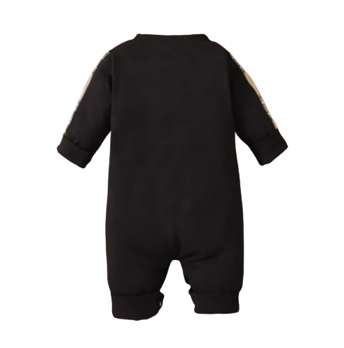 The Judah - Baby Boy Long Sleeve Plaid Mini Bear Romper