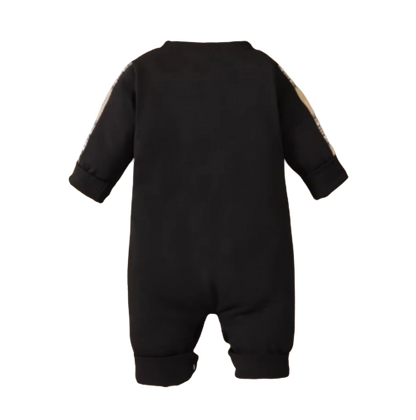 The Judah - Baby Boy Long Sleeve Plaid Mini Bear Romper