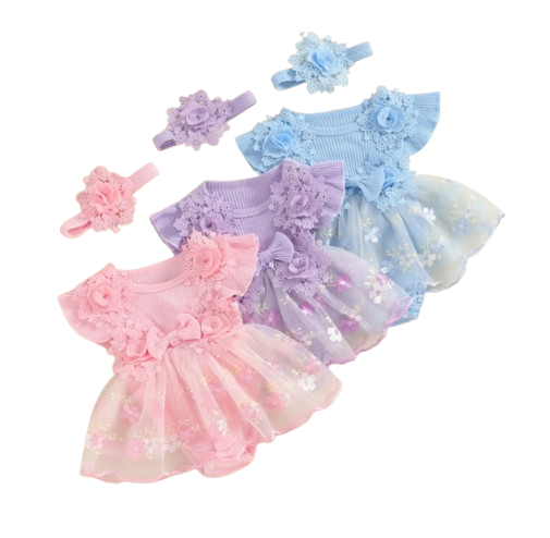 The Kamila - Baby Girl Ruffle Princess Dress