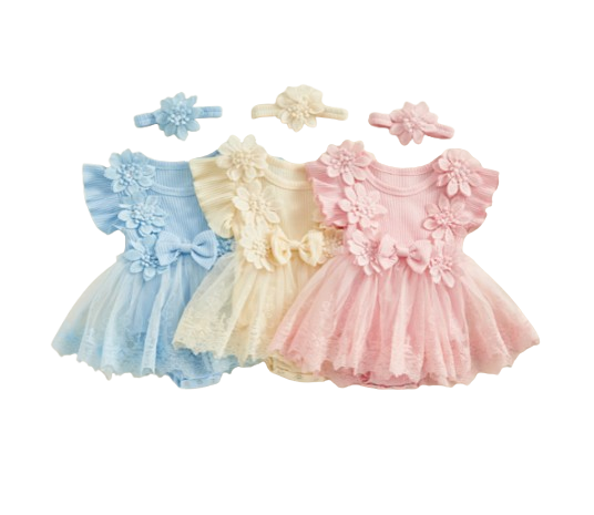 The Kamila - Baby Girl Ruffle Princess Dress