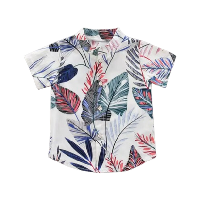 The Kevin - Baby Boy Plants Print Tops + Shorts