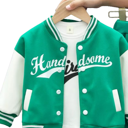 The Koen - Baby Boy  3pcs Set Baseball Coat + T-Shirt + Pants