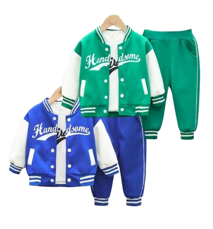 The Koen - Baby Boy  3pcs Set Baseball Coat + T-Shirt + Pants