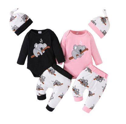 The Lane - 2pcs Koala Print Romper