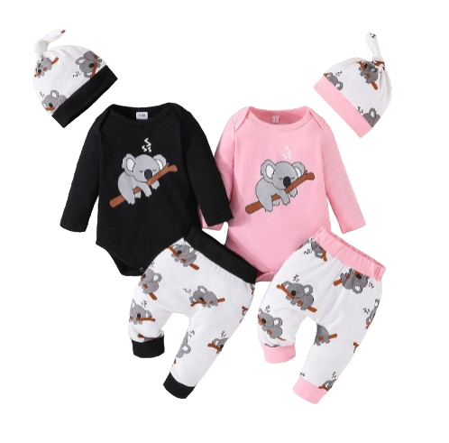 The Lane - 2pcs Koala Print Romper