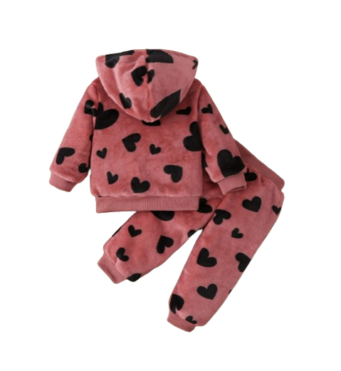 The Lilith - Baby Girl Pink Hooded Trouser + Pants