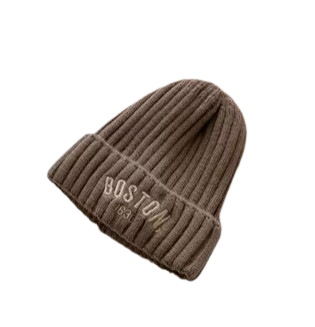 The Luis - Baby Unisex Knitted Hat Solid Color Embroidered Beanie Cap