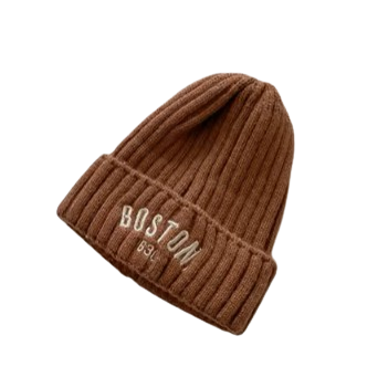 The Luis - Baby Unisex Knitted Hat Solid Color Embroidered Beanie Cap