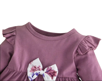 The Lyla - Baby Girl Long Sleeve Blouse and Floral Long Pants Outfit