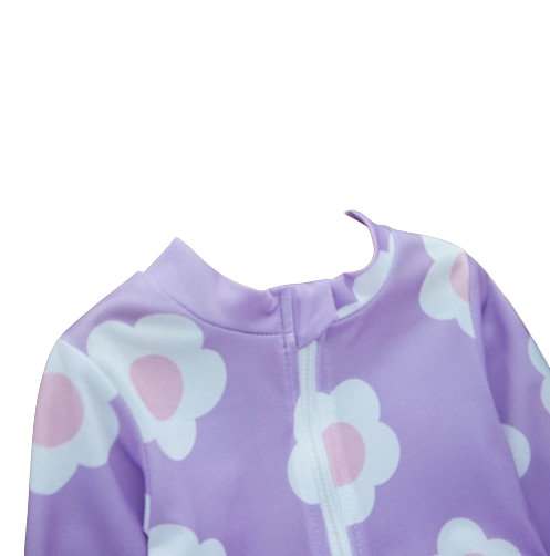 The Mabel - Baby Girl Cute Purple Ruffle Long Sleeve Swimwear