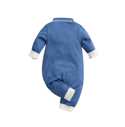 The Matteo - Baby Boy Blue Preschool Long Sleeve Jumpsuit