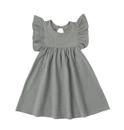 The Maya - Baby Girl Flying Sleeve Tie-back Dress